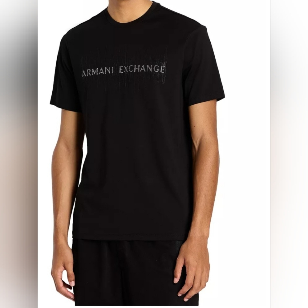 Armani Exchange Black Short Sleeve Tee